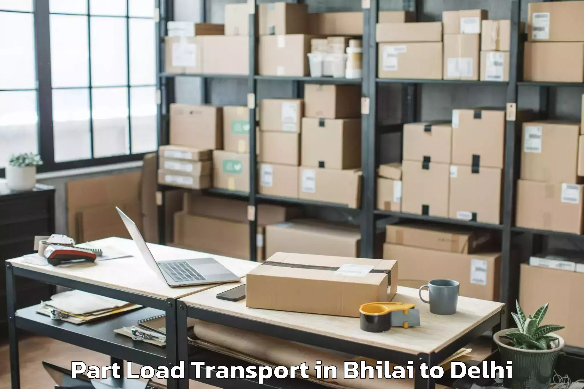 Hassle-Free Bhilai to Hauz Khas Part Load Transport